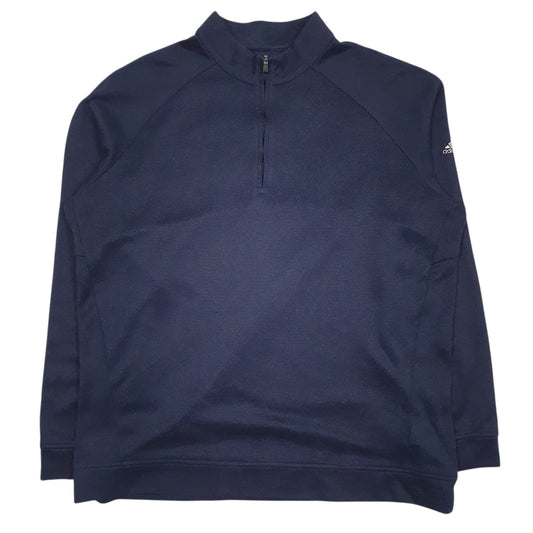 Mens Navy Adidas Active Wear Quarter Zip Jumper