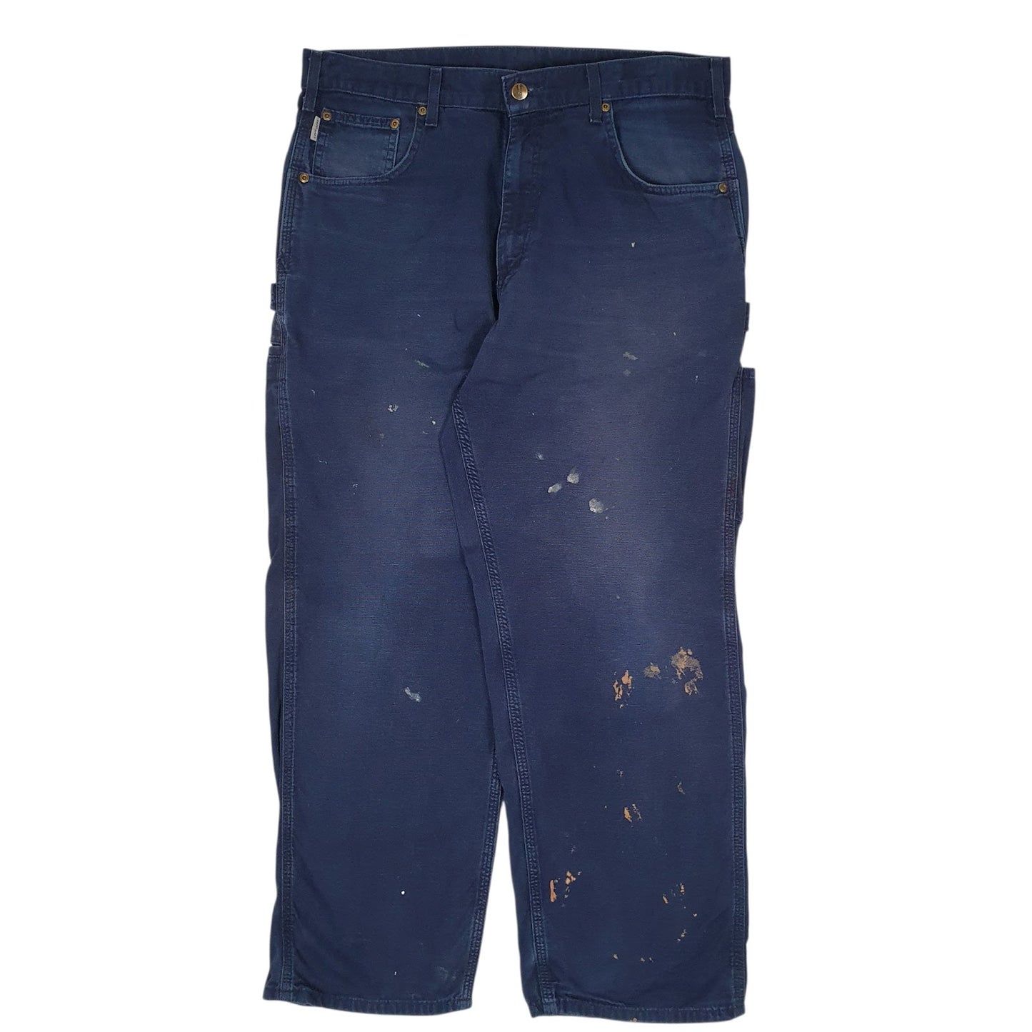 Mens Navy Carhartt B159 Carpenter Trousers