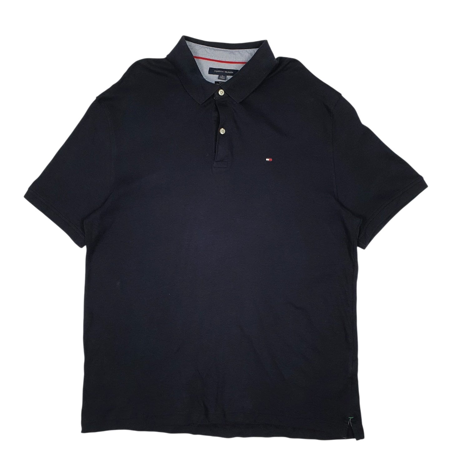Mens Navy Tommy Hilfiger Custom Fit Short Sleeve Polo Shirt