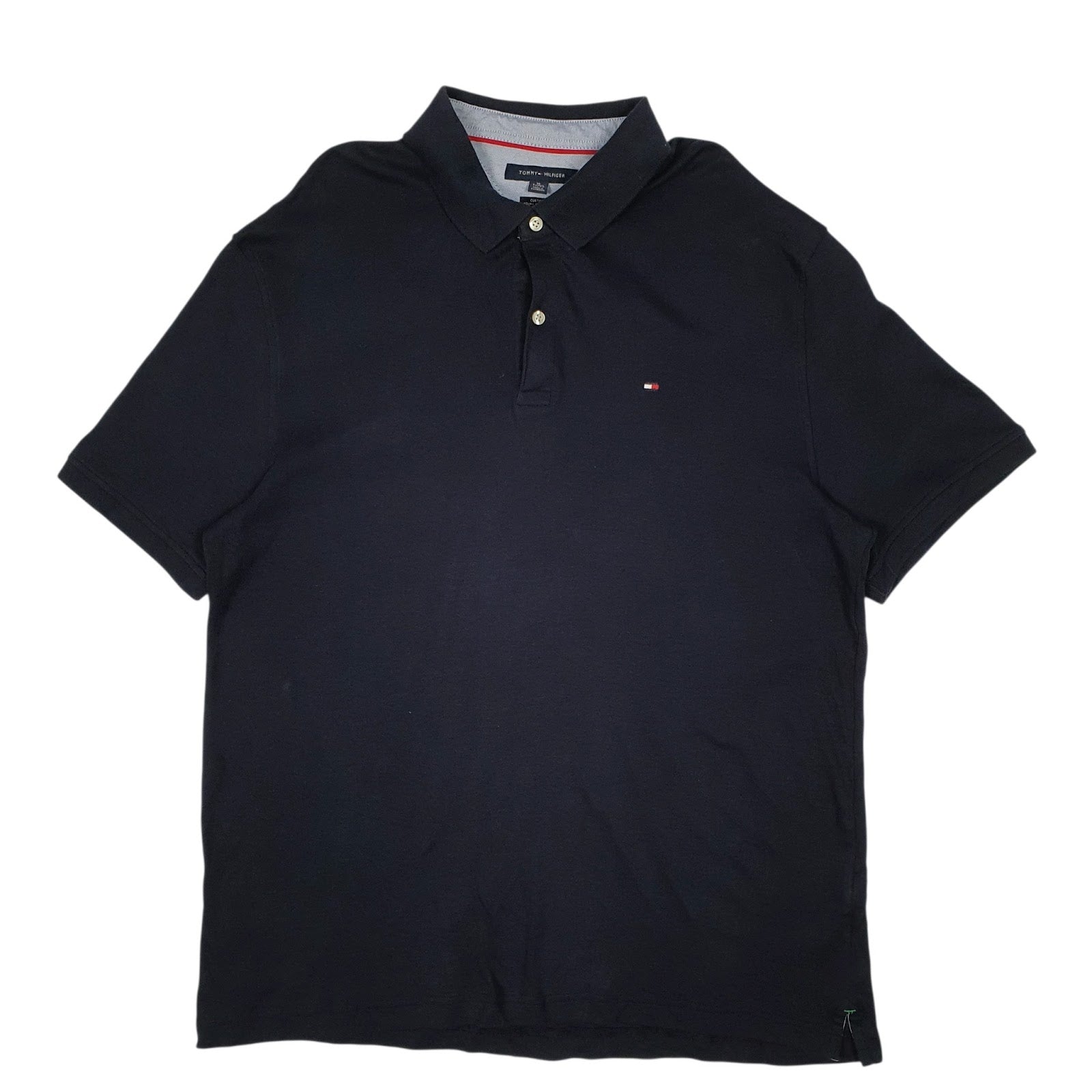 Mens Navy Tommy Hilfiger Custom Fit Short Sleeve Polo Shirt