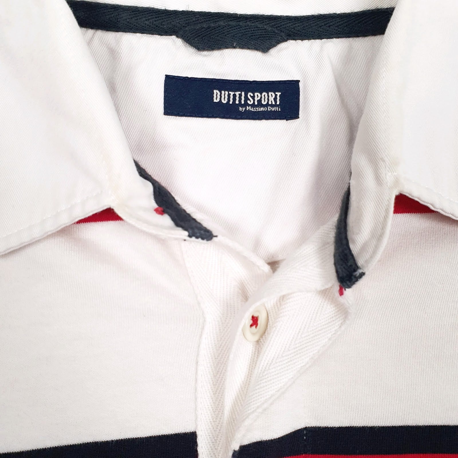 Mens Red Massimo Dutti Rugby  Polo Shirt