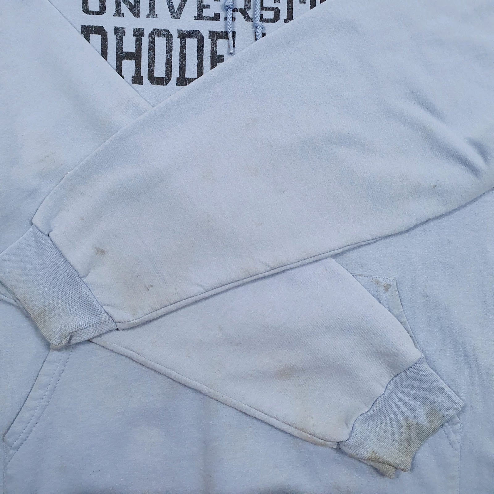 Mens Blue Champion University Of Rhode Island Hoodie Jumper