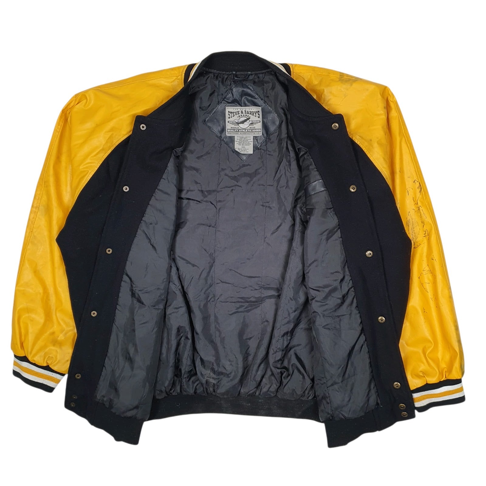 Mens Black Steve & Barrys Notre Dame Fighting Irish Varsity Leather  Coat