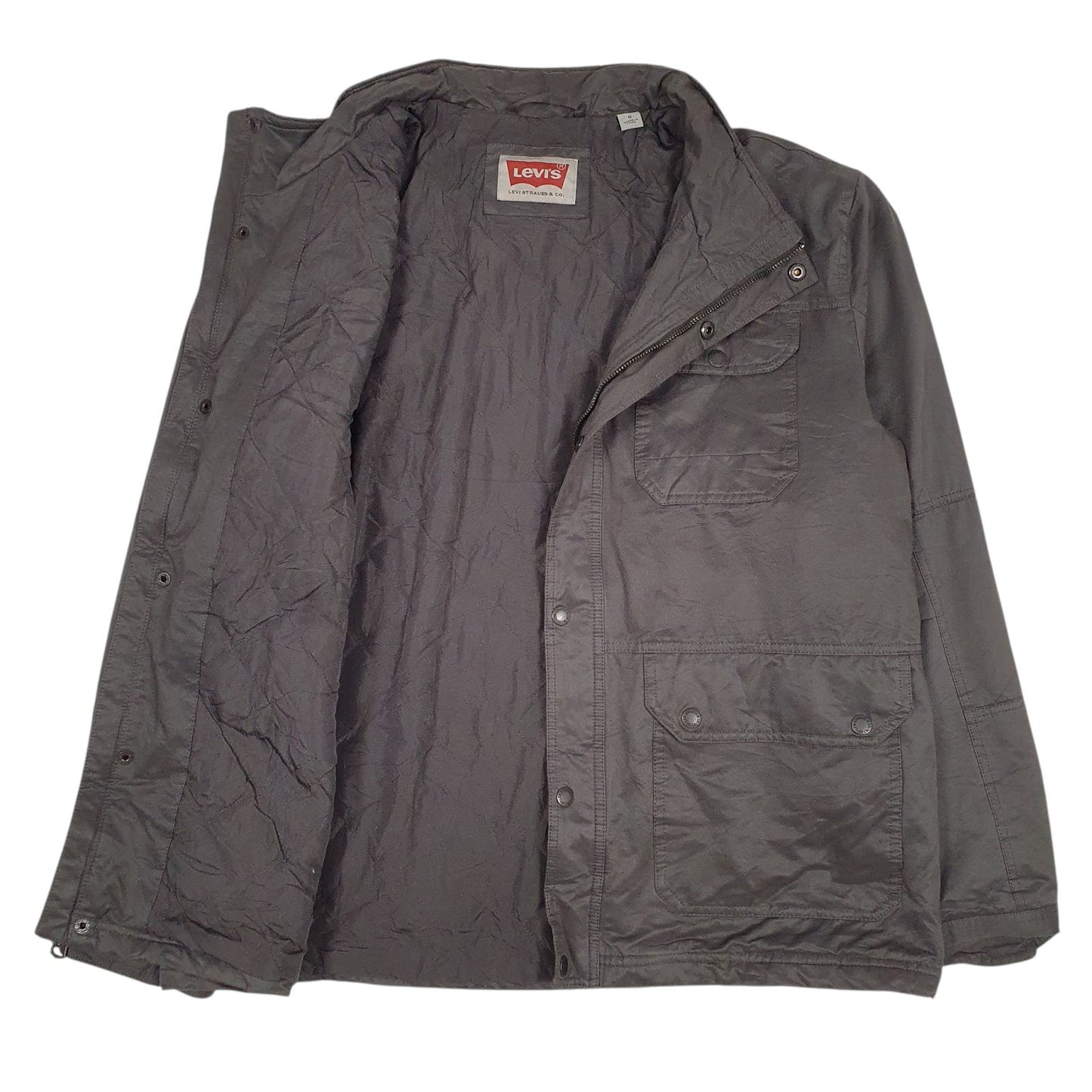 Mens Grey Levis Padded  Coat