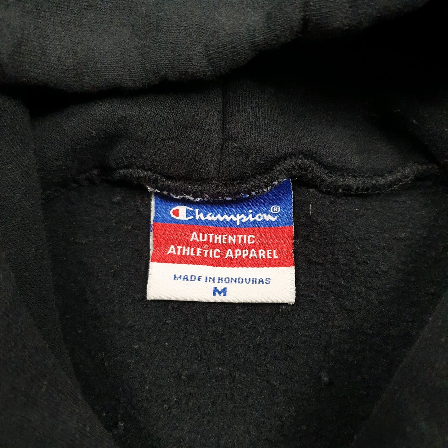 Mens Black Champion Jasonville University Hoodie Jumper