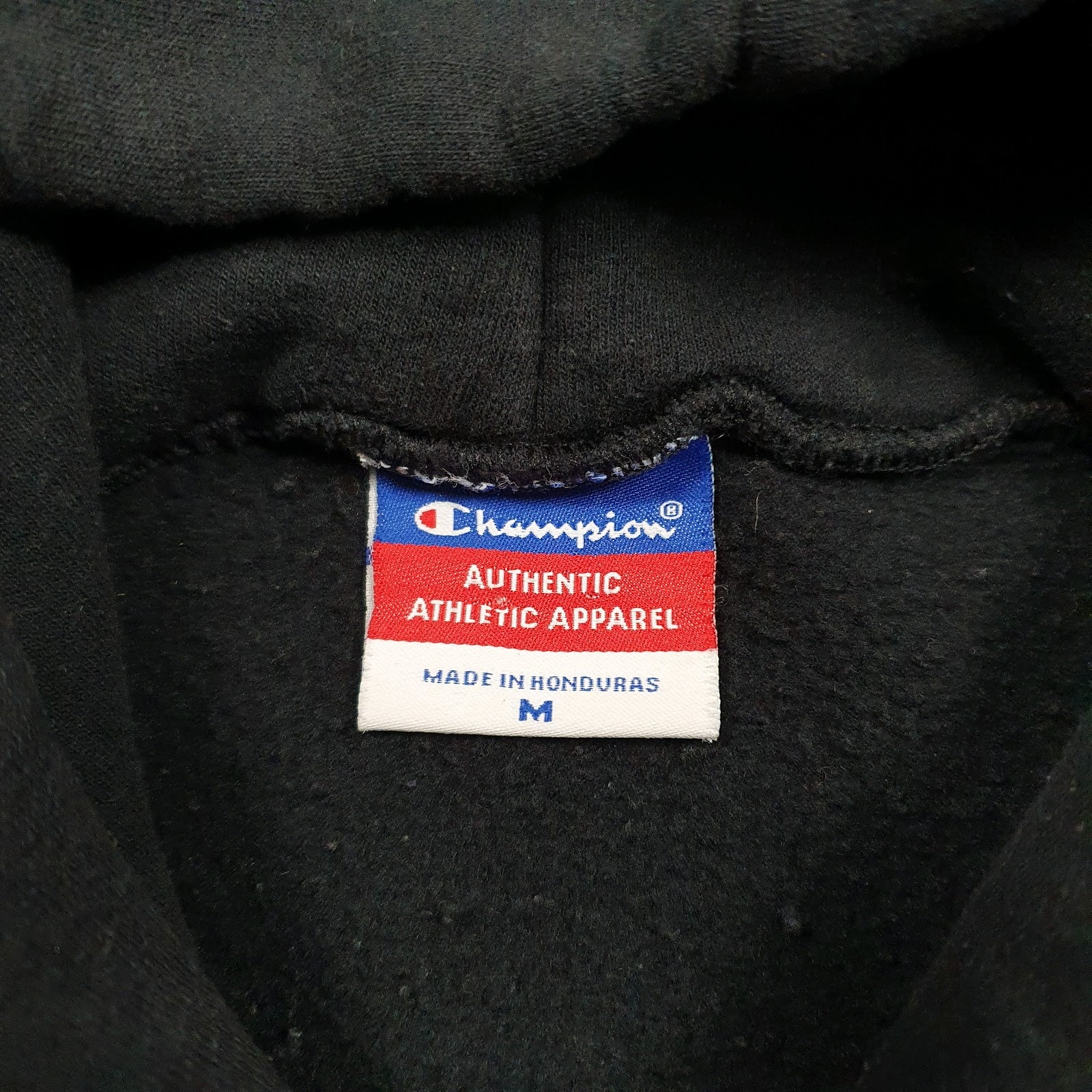 Mens Black Champion Jasonville University Hoodie Jumper