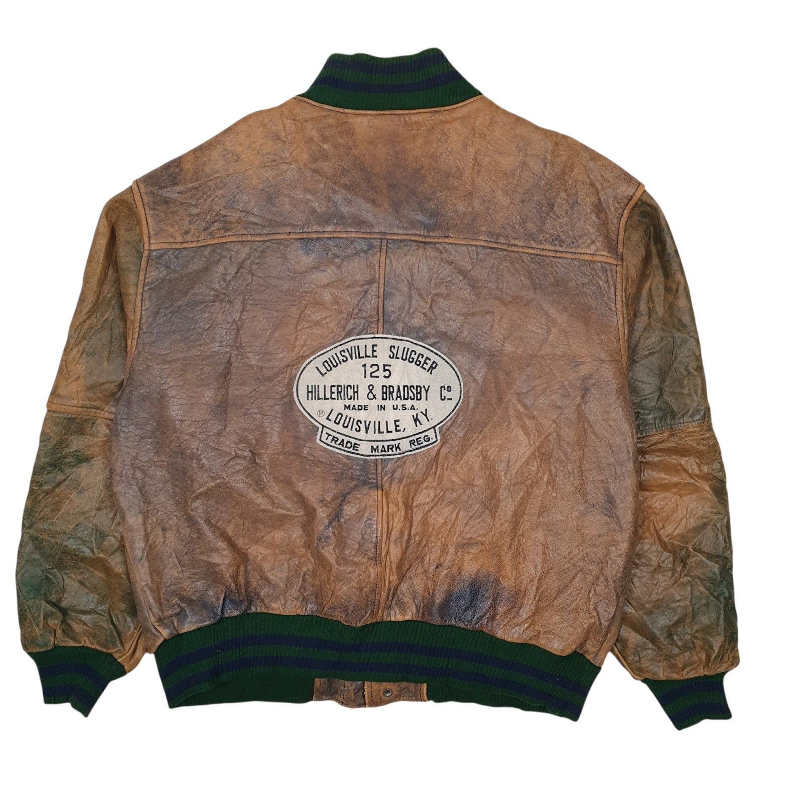 Mens Brown Cooper Collections Louisville Slugger Vintage 90s  Coat
