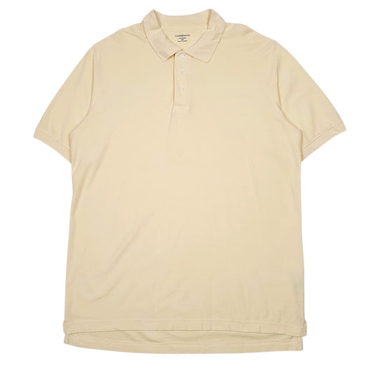 Mens Yellow Croft & Barrow  Short Sleeve Polo Shirt