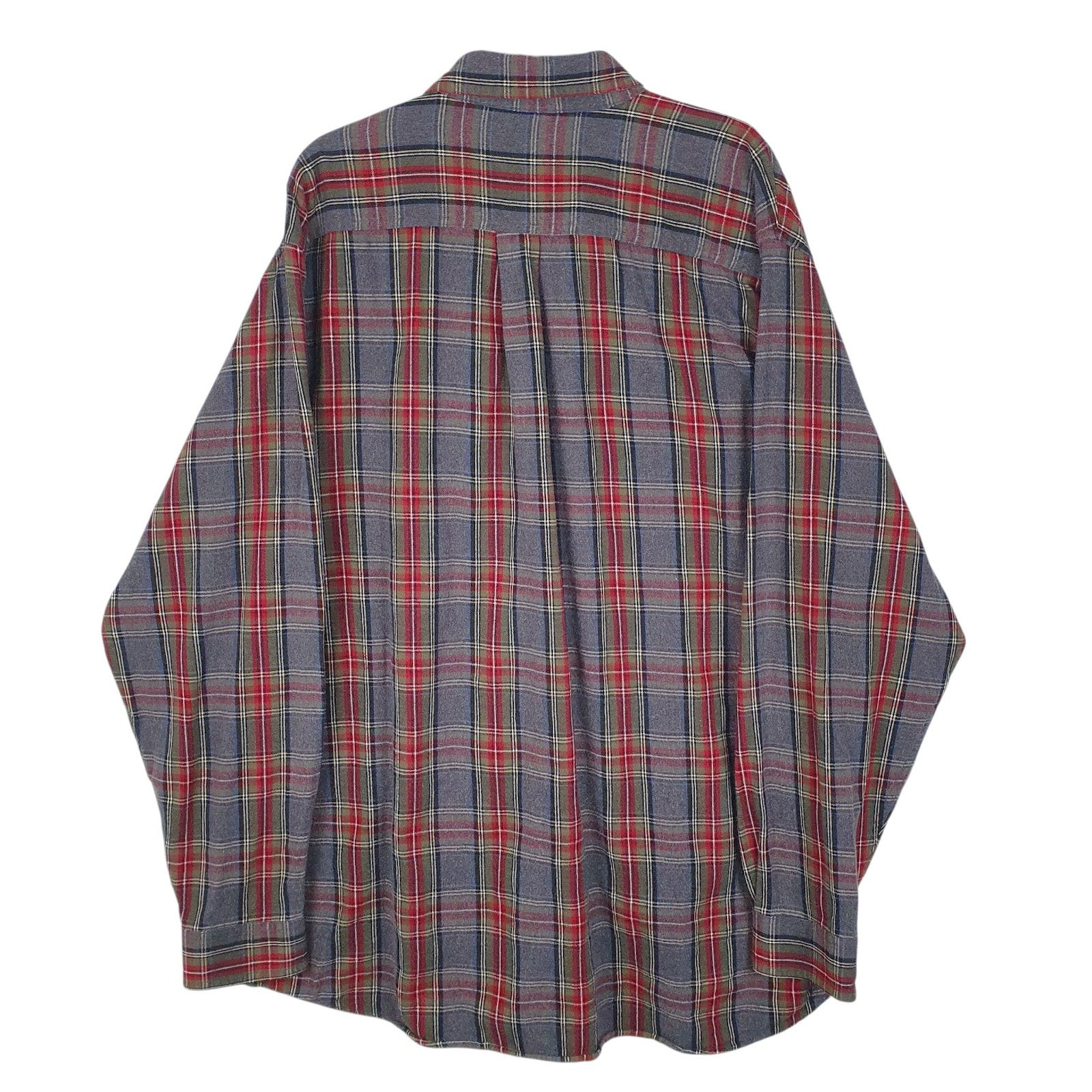 Mens Grey L.L.Bean Flannel  Shirt