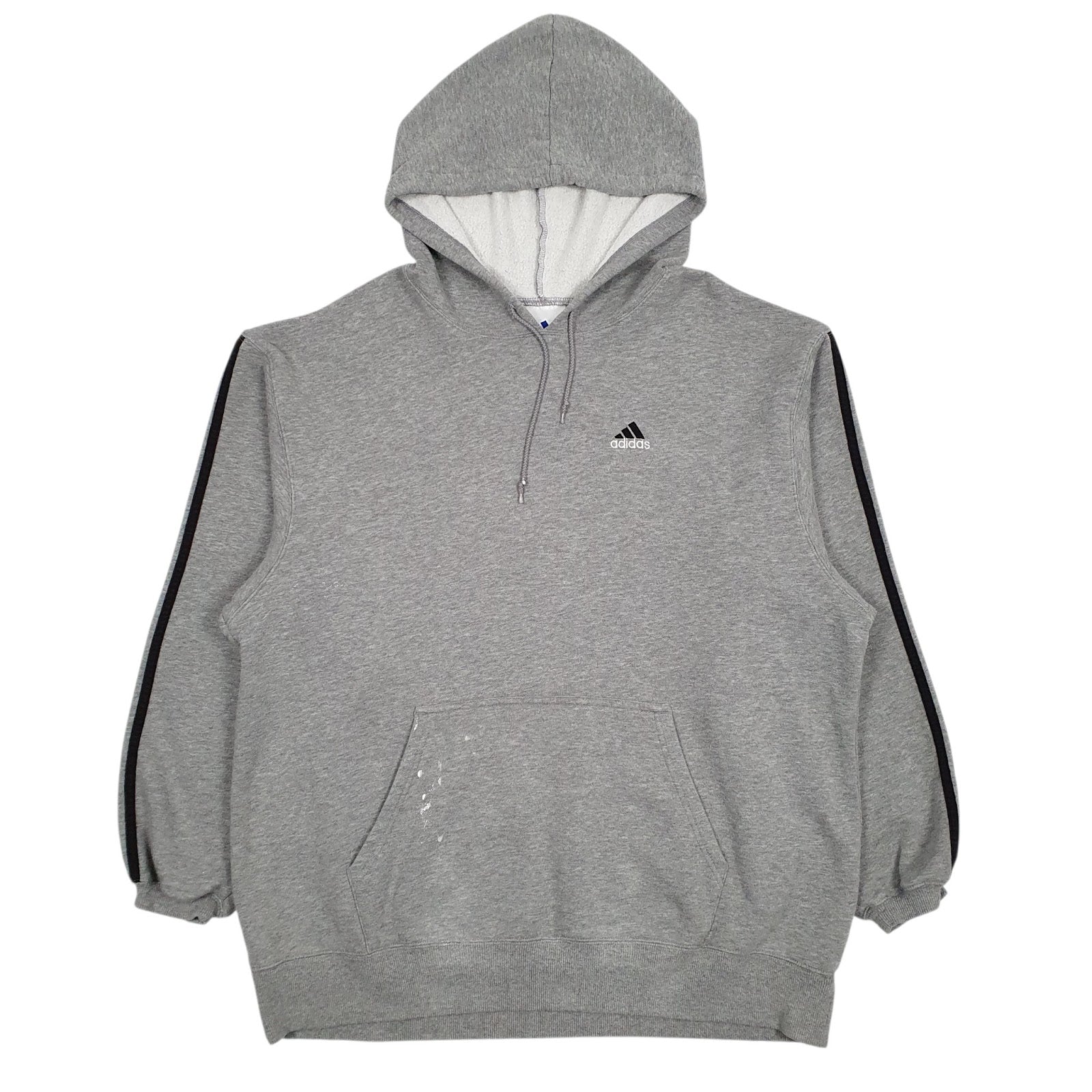 Mens Grey Adidas Vintage 90s Hoodie Jumper