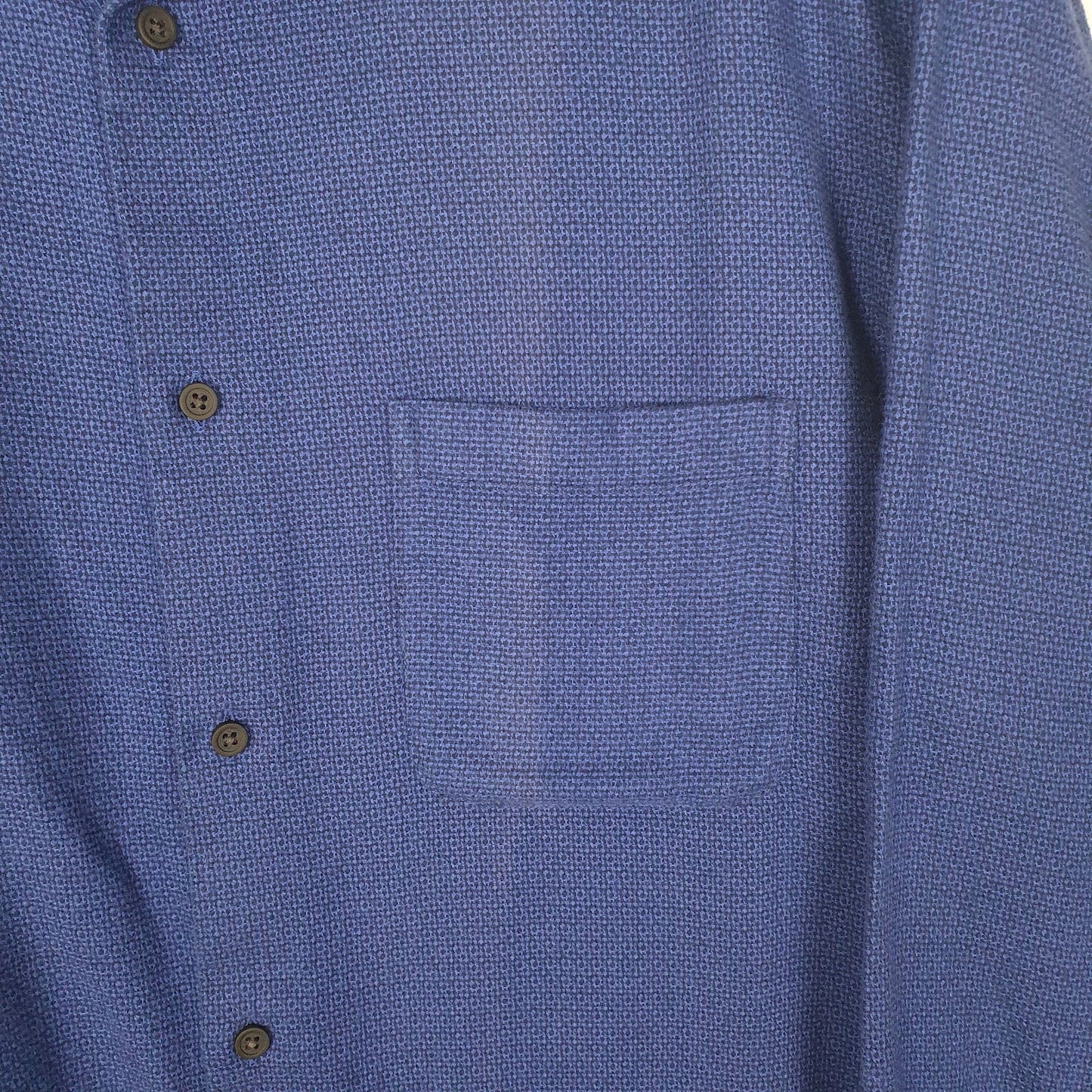 Mens Navy Charles Tyrwhitt Heavyweight Flannel  Shirt