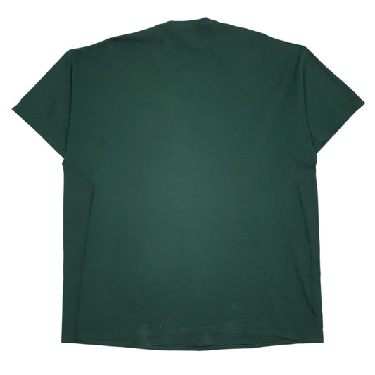 Mens Green Fruit Of The Loom Cougar Softball  T Shirt