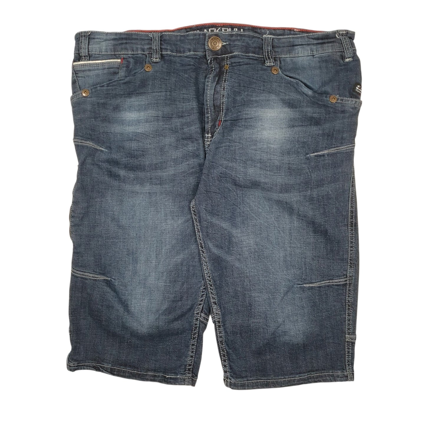 Mens Blue Blackbull Stretch Denim Shorts