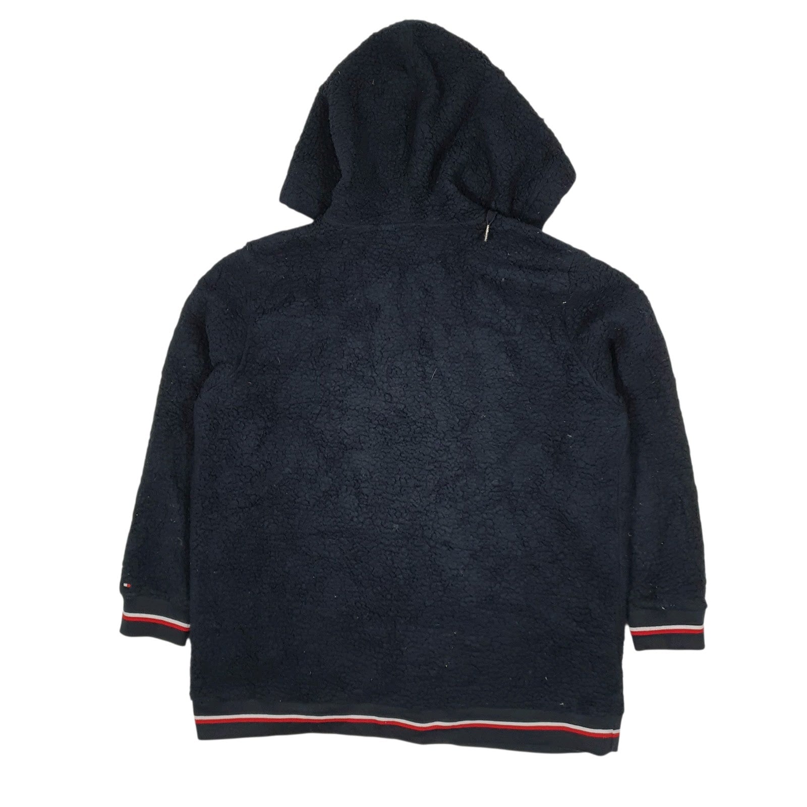 Womens Navy Tommy Hilfiger Sherpa Hoodie Cardigan Jumper