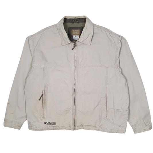 Mens Beige Columbia Sportswear Company Harrington Bomber Crewneck Coat
