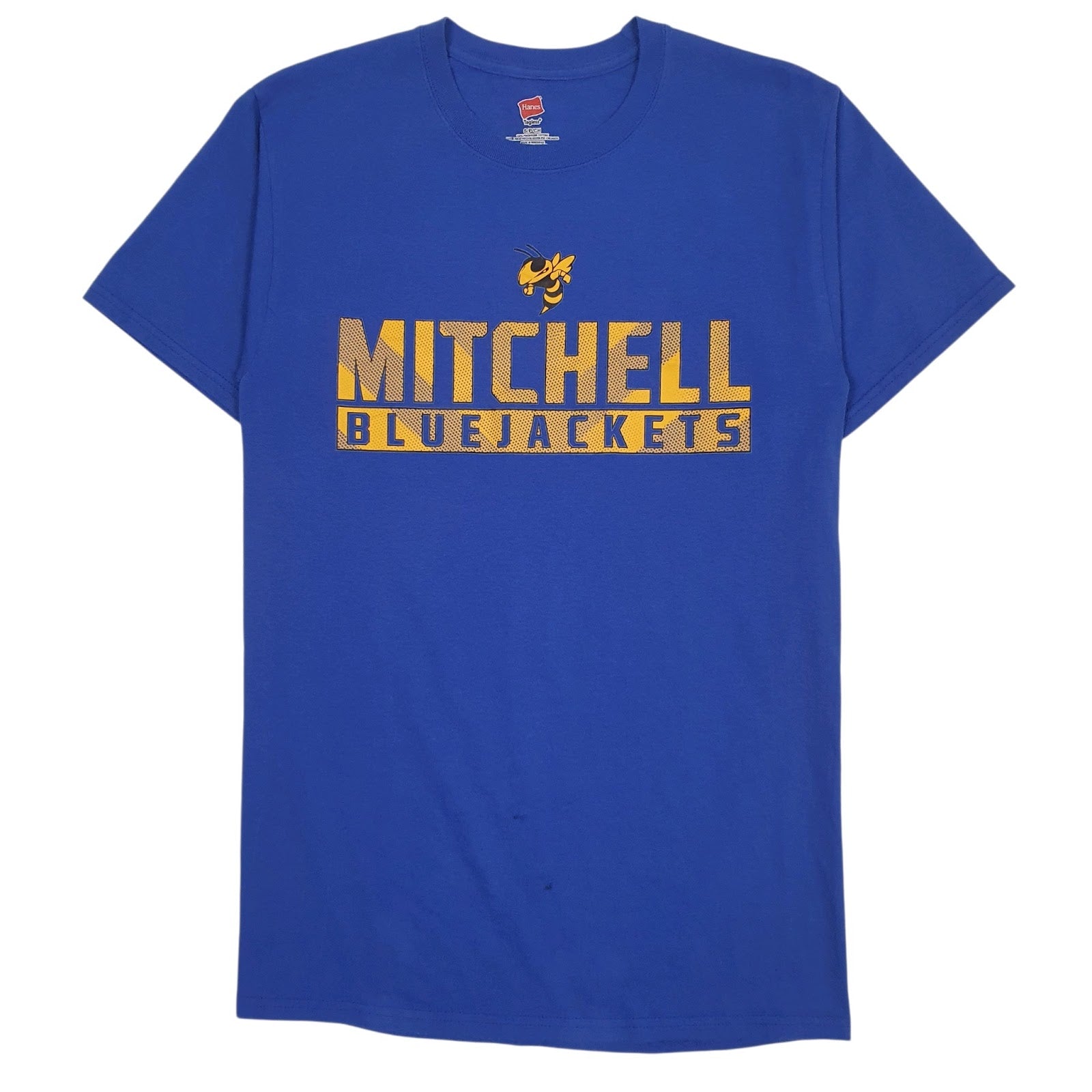 Mens Blue Hanes Mitchell Bluejackets Short Sleeve T Shirt