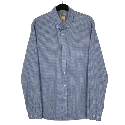 Mens Blue L.L.Bean  Long Sleeve Shirt