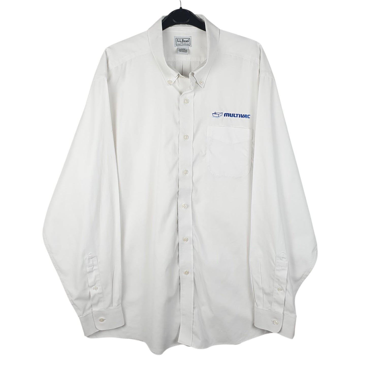 Mens White L.L.Bean  Long Sleeve Shirt