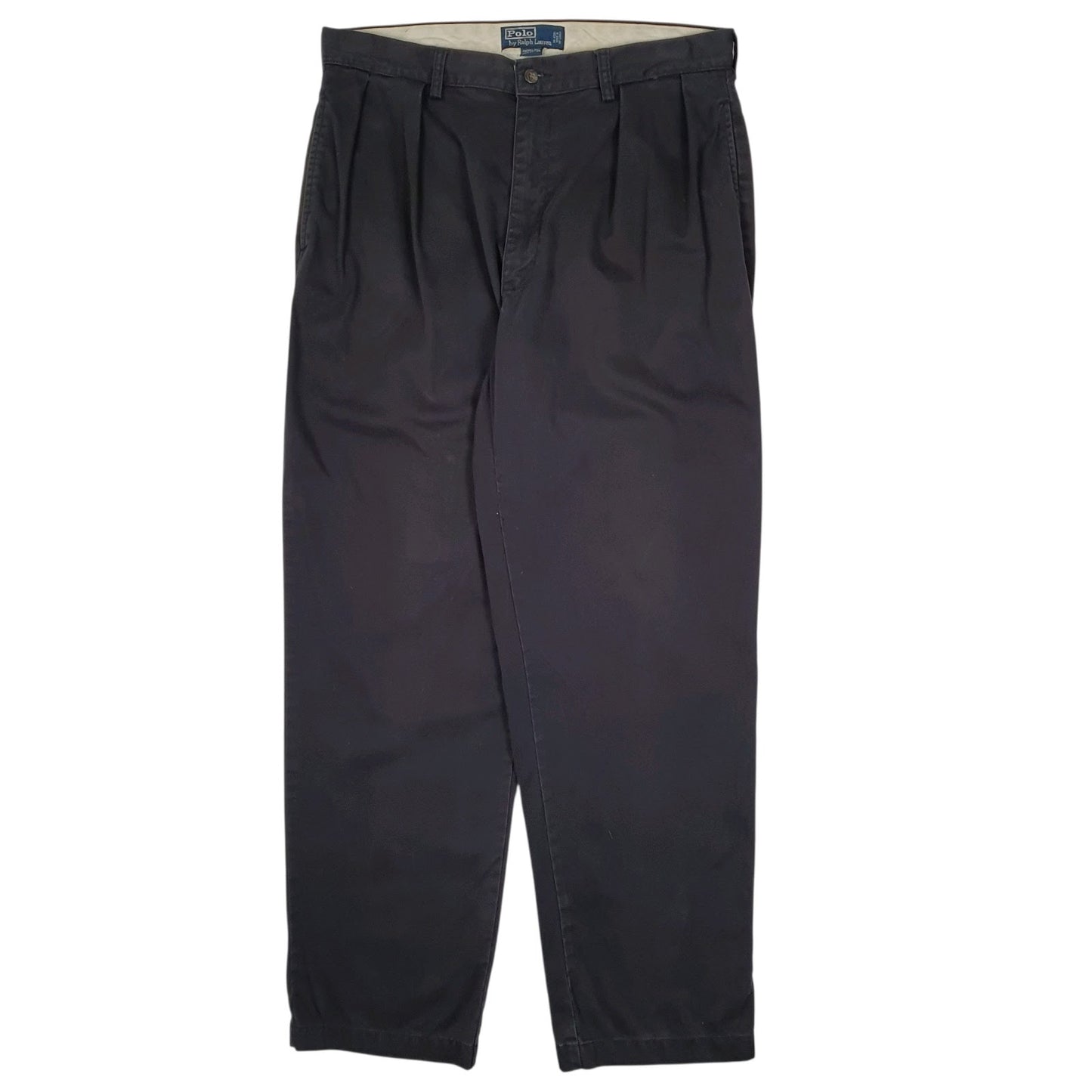 Mens Navy Polo Ralph Lauren Andrew Pant Double Pleated Chino Trousers