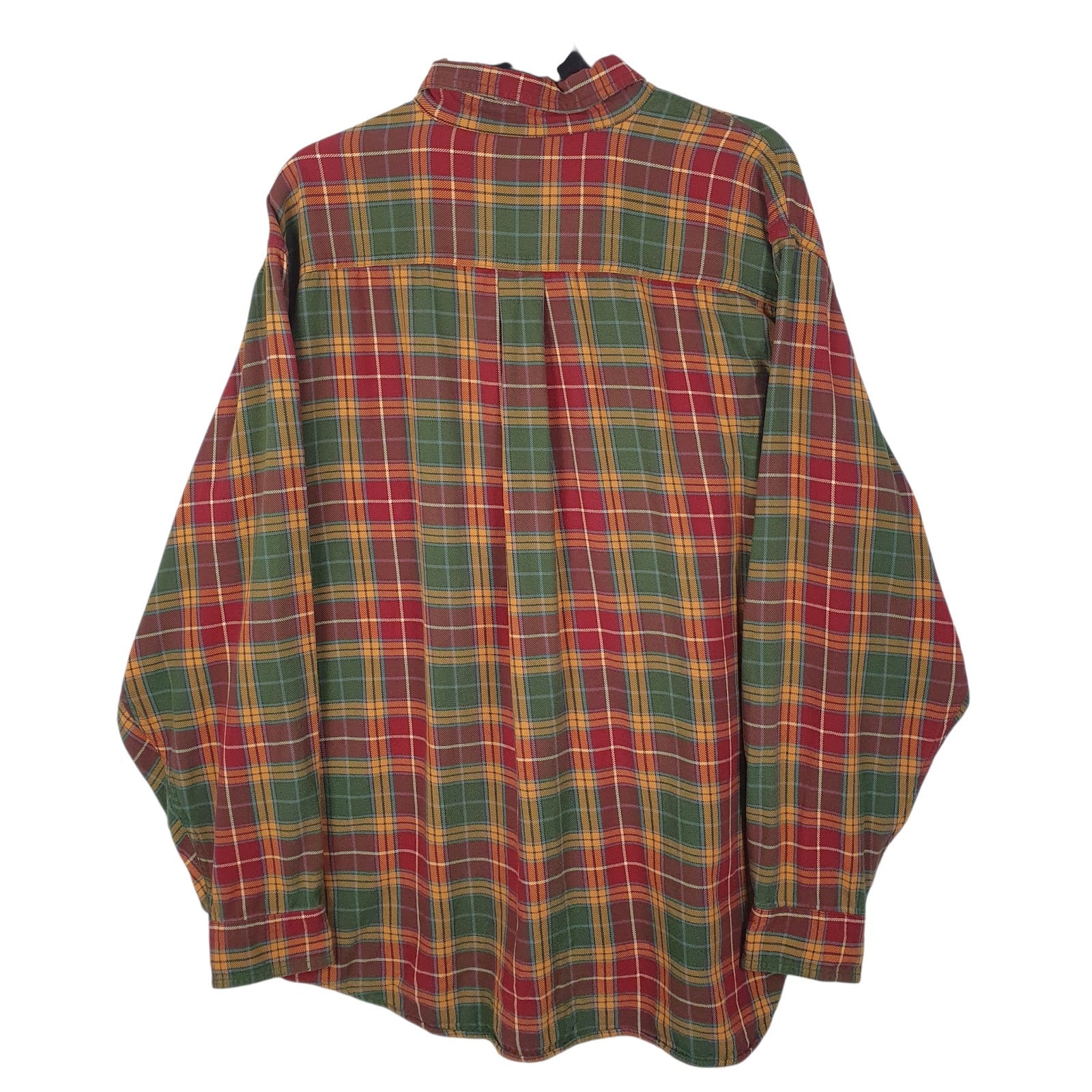 Mens Green L.L.Bean Flannel  Shirt