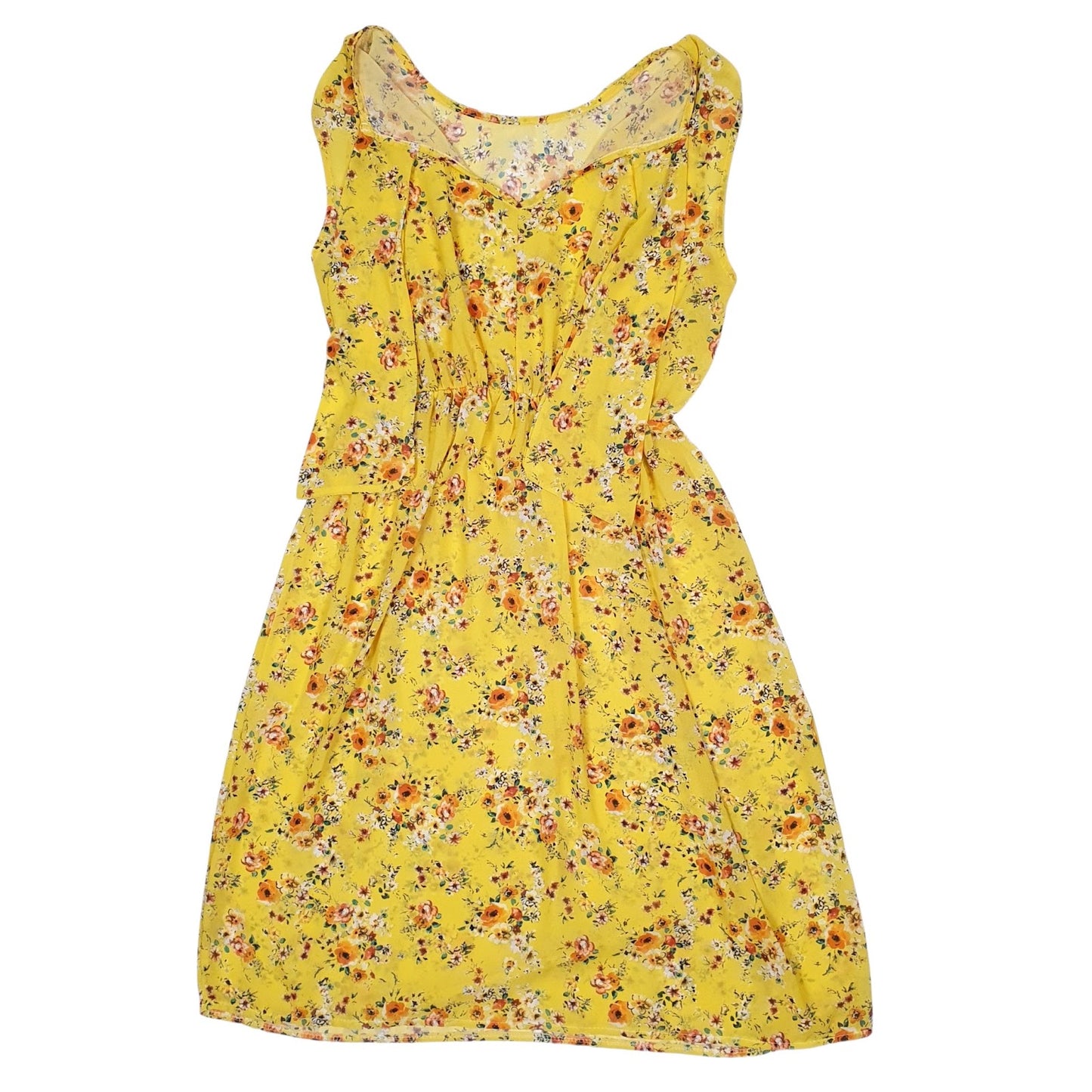 Womens Yellow Unbranded Floral  Dress