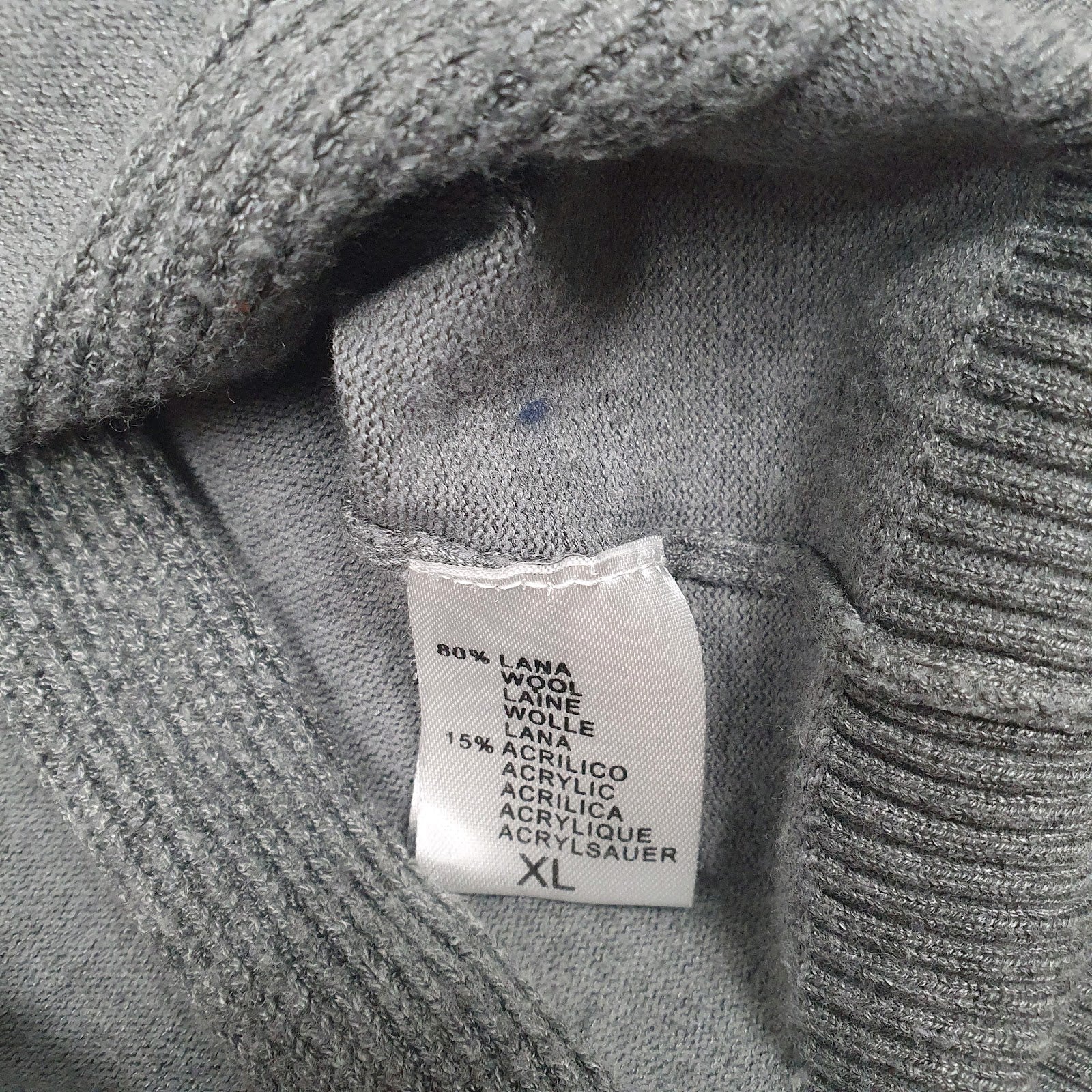 Mens Grey Armani  Cardigan Jumper