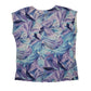 Womens Blue Unbranded Floral Blouse  T Shirt