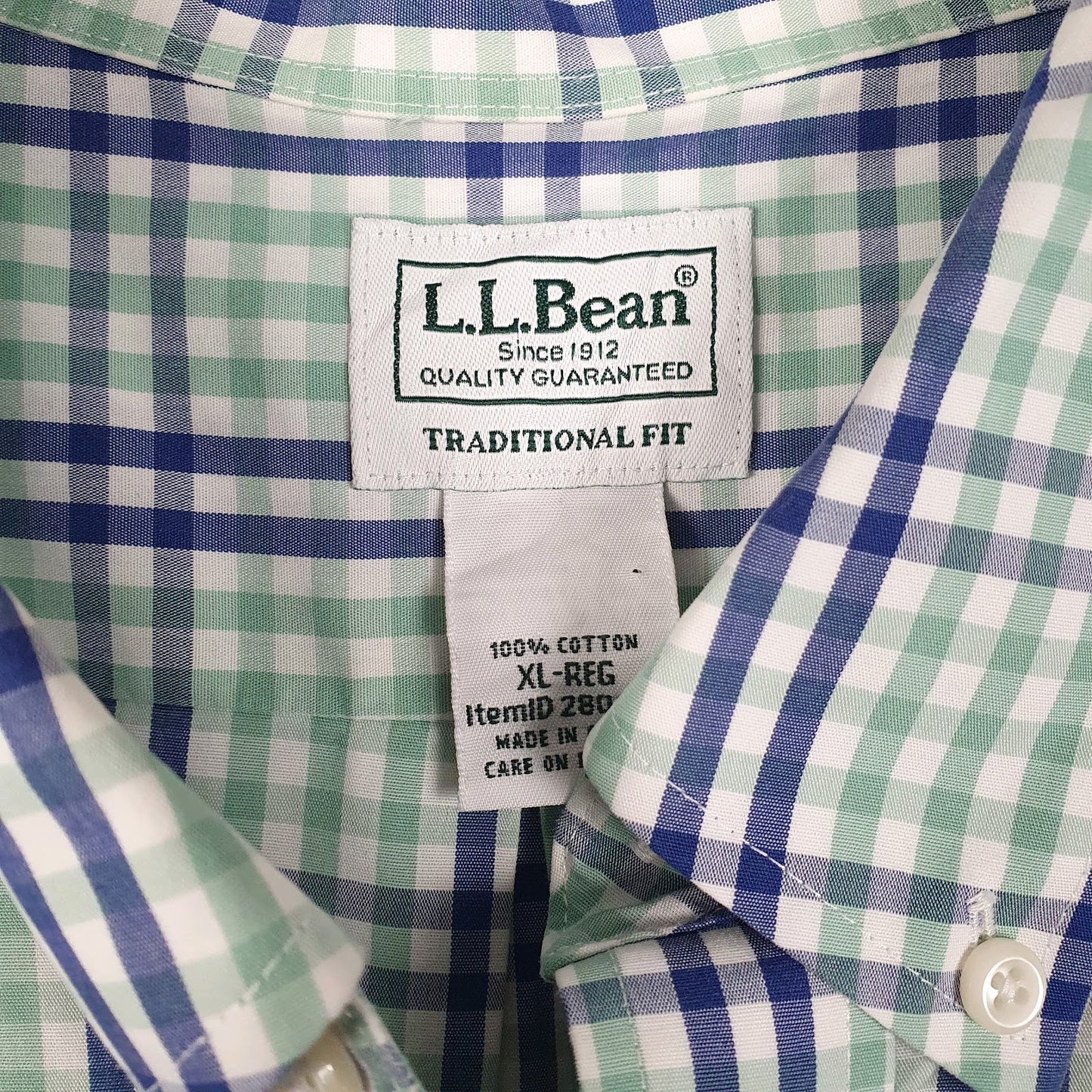 Mens Green L.L.Bean   Shirt