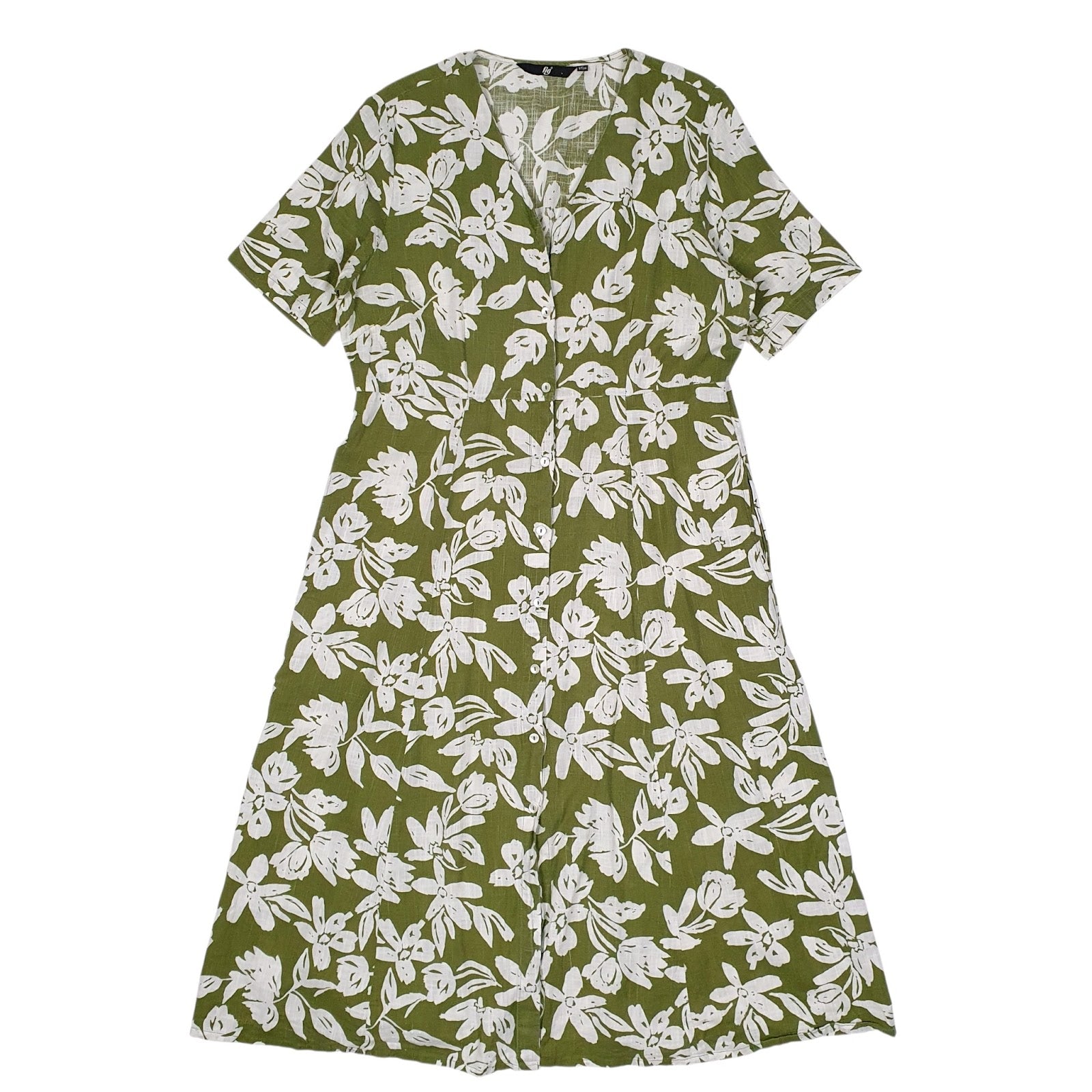Womens Green Fig  Short Sleeve Dress