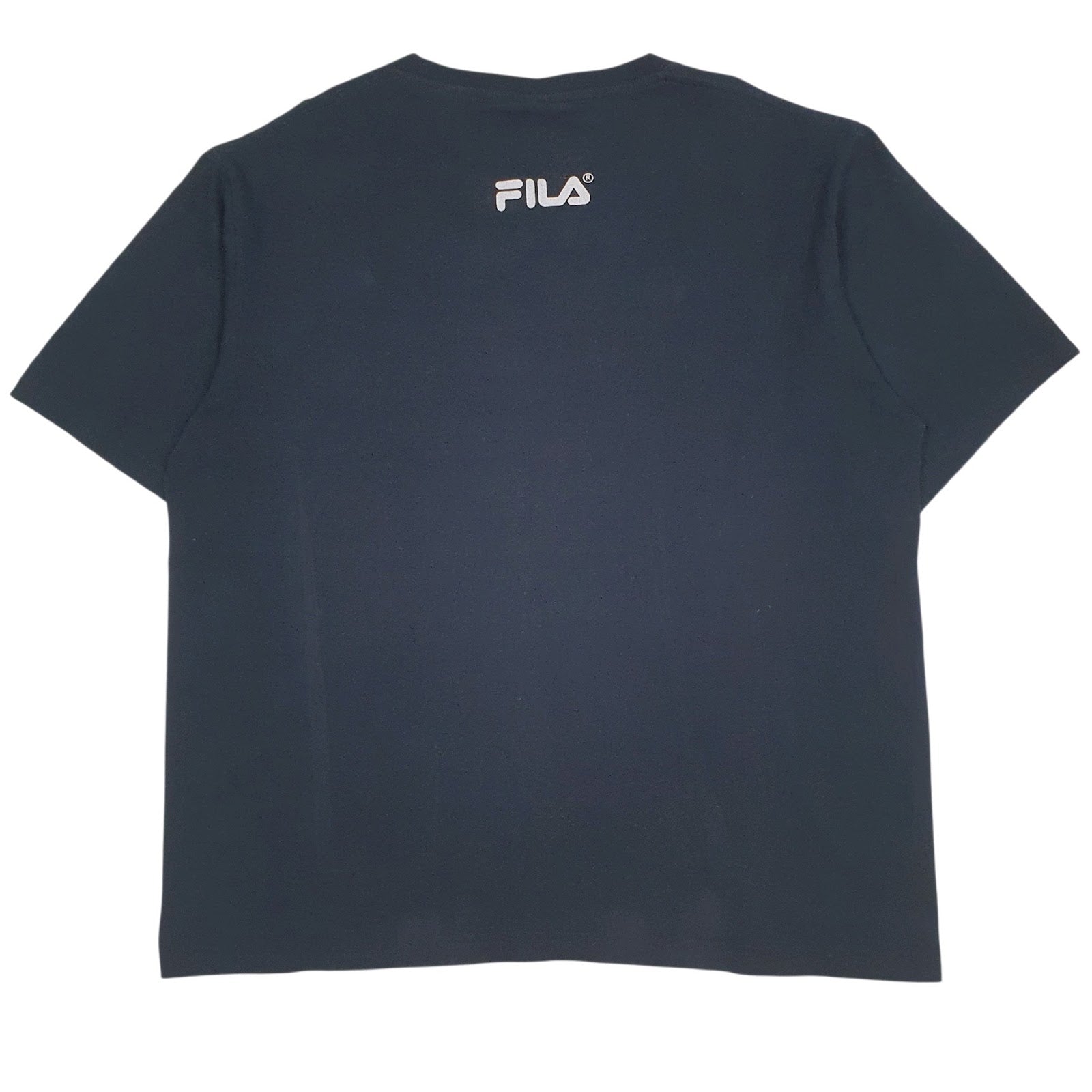 Mens Navy Fila Spellout  T Shirt