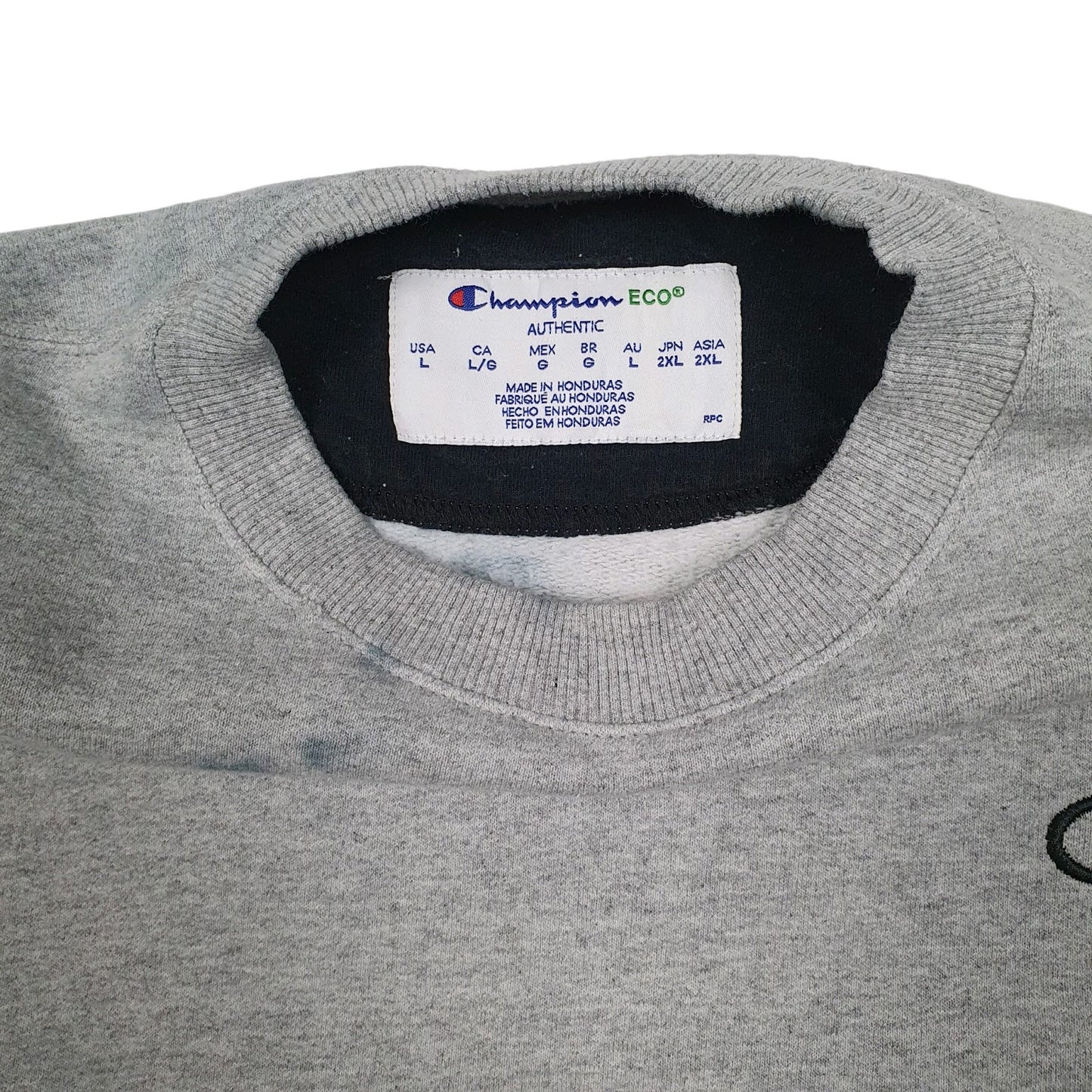 Mens Grey Champion  Crewneck Jumper