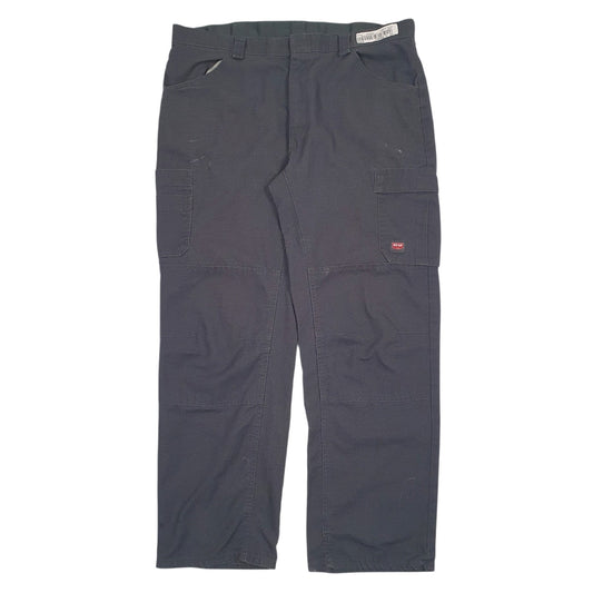 Mens Grey Red Kap Workwear Double Knee Cargo Trousers