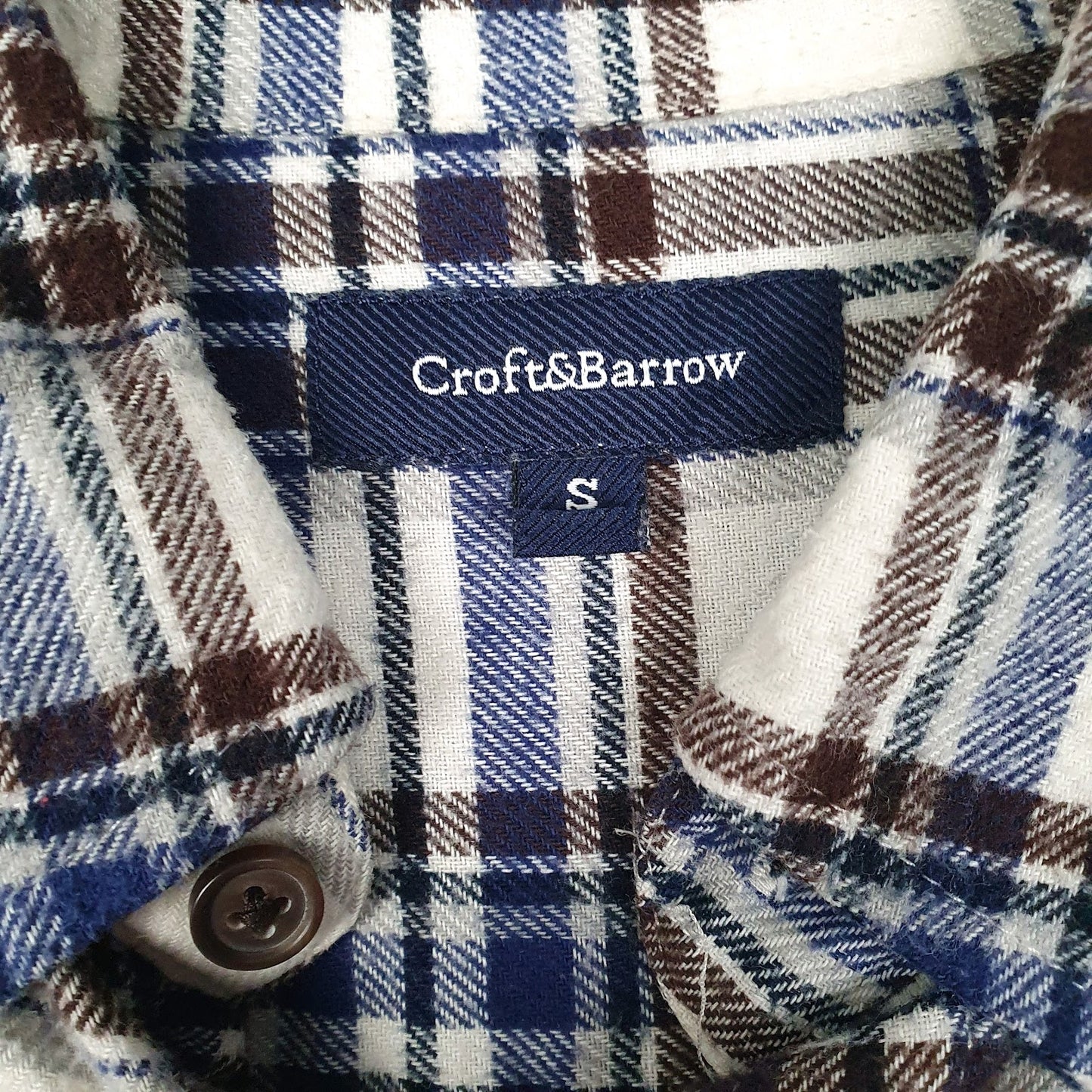 Mens White Croft & Barrow Flannel  Shirt