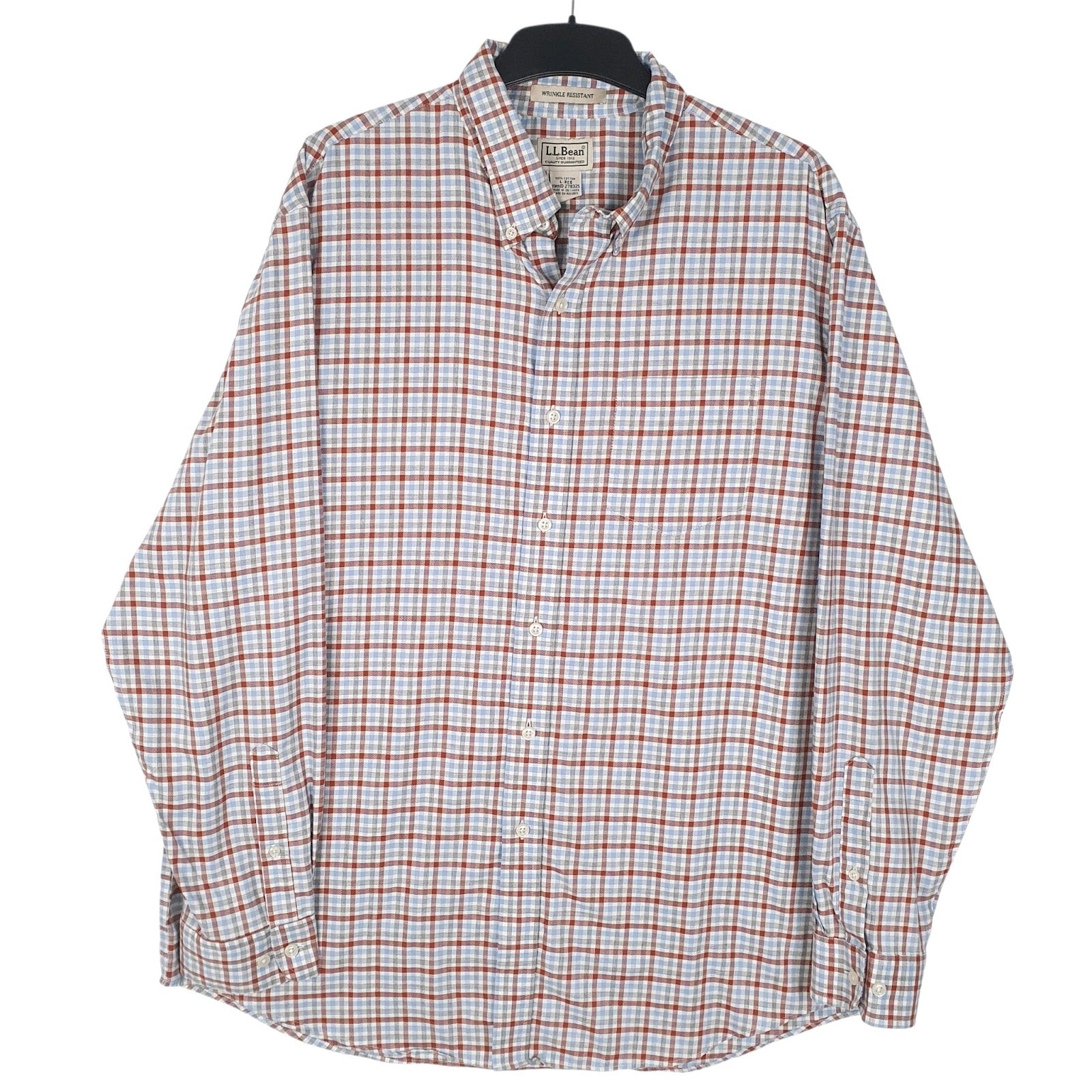 Mens Blue L.L.Bean  Long Sleeve Shirt