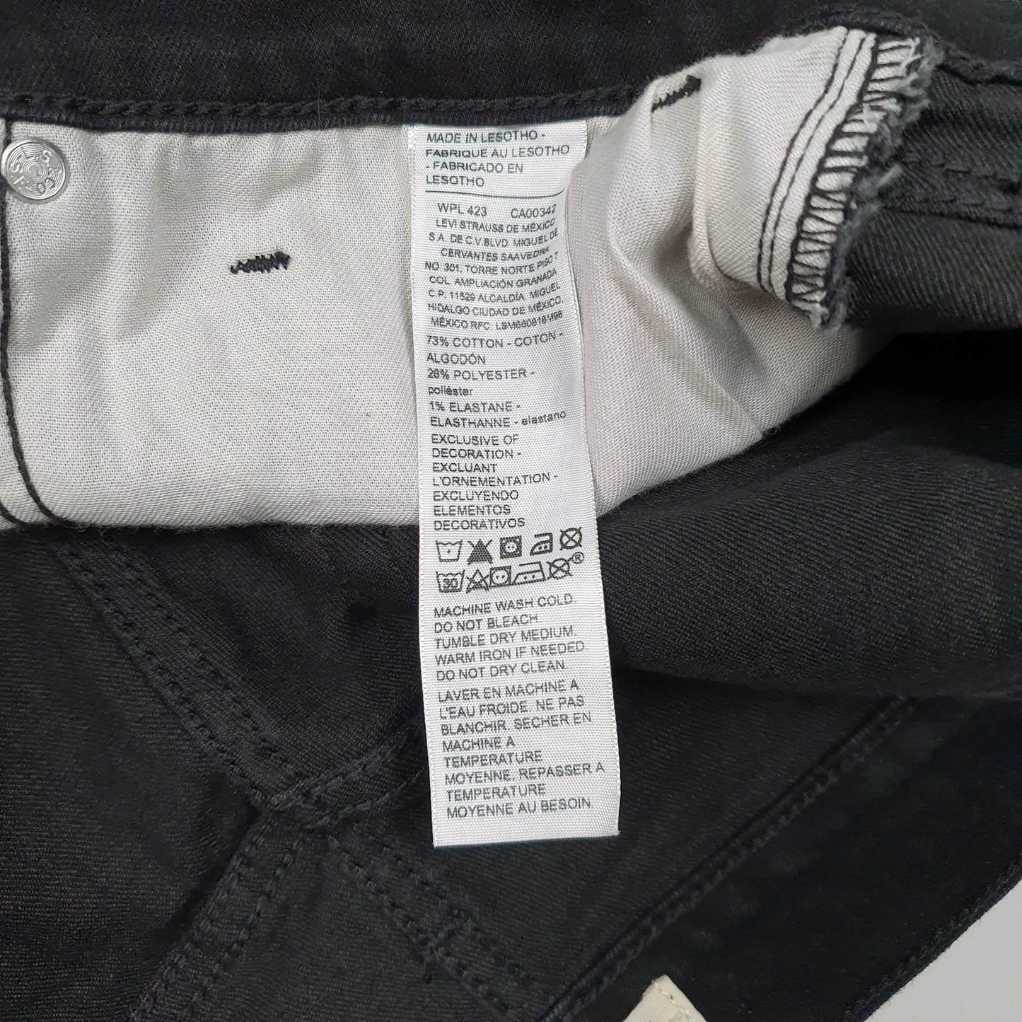 Mens Black Levis Signature Stretch  Shorts