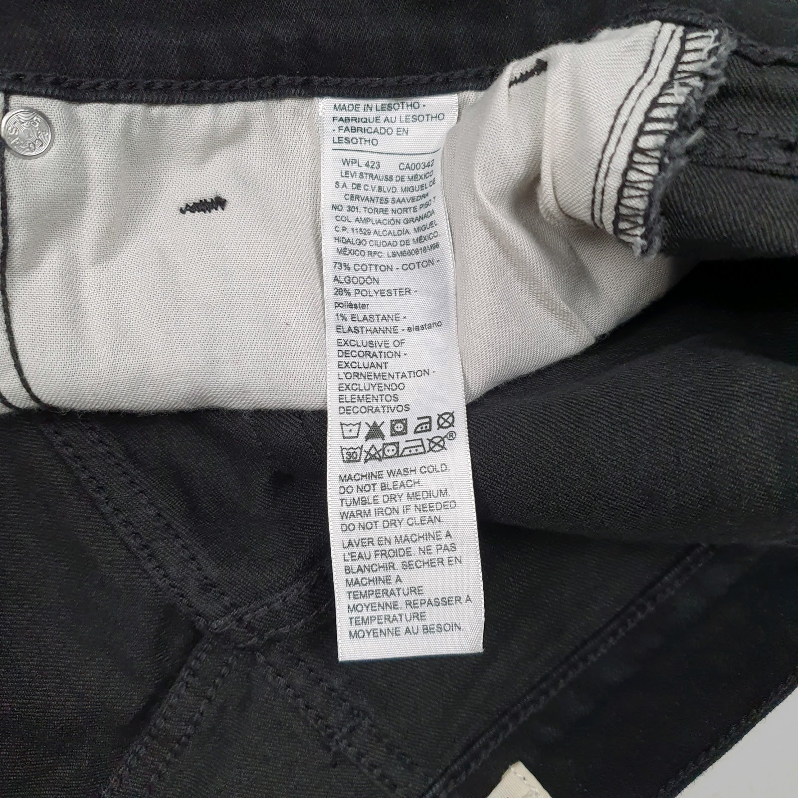 Mens Black Levis Signature Stretch  Shorts