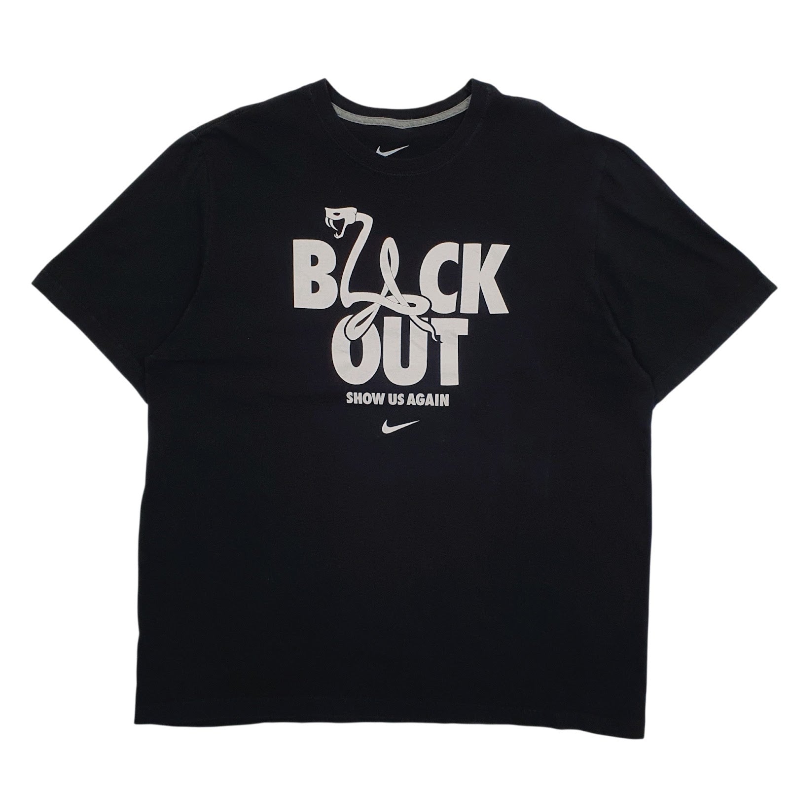 Mens Black Nike Black Out Short Sleeve T Shirt