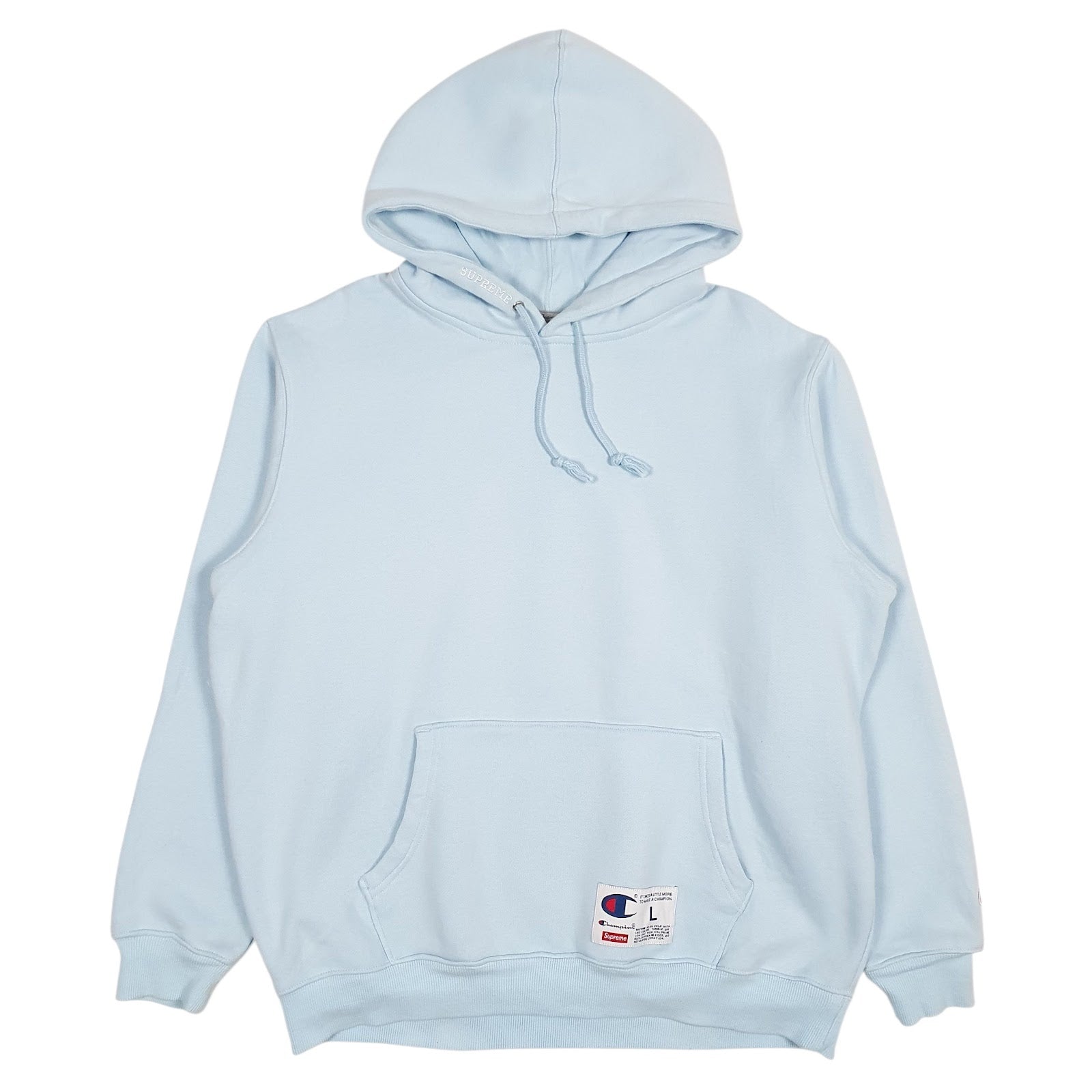 Mens Blue Champion X Supreme  Hoodie Jumper