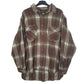 Mens Brown Guy Time Vintage Flannel Long Sleeve Shirt