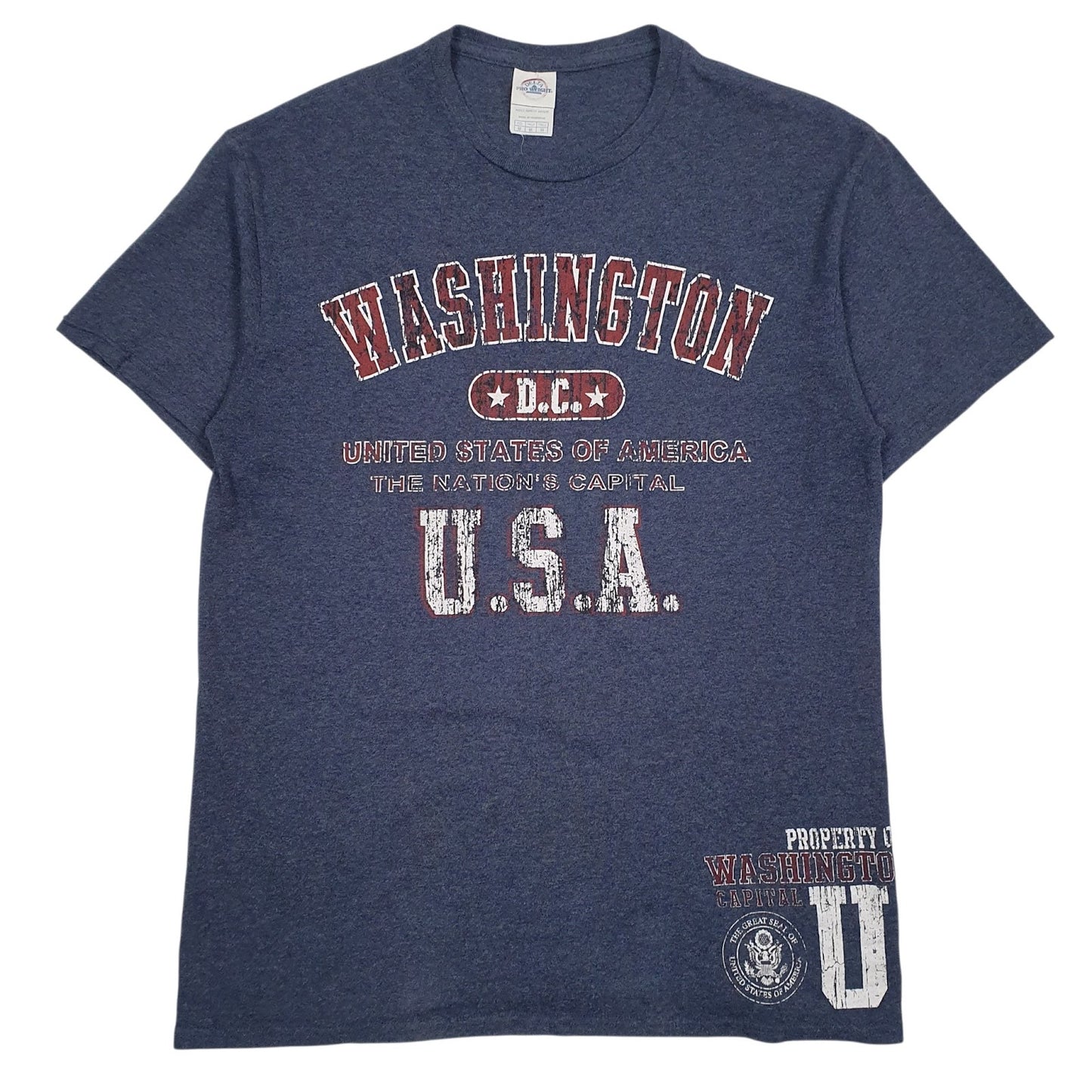 Mens Grey Delta Washington D.C. Short Sleeve T Shirt
