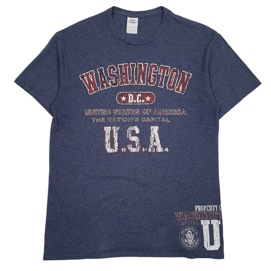Mens Grey Delta Washington D.C. Short Sleeve T Shirt
