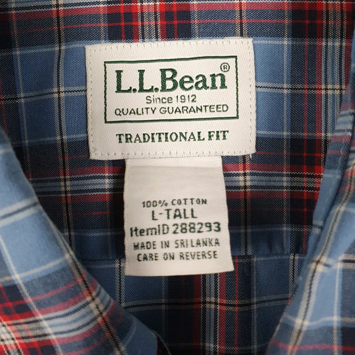 Mens Blue L.L.Bean   Shirt