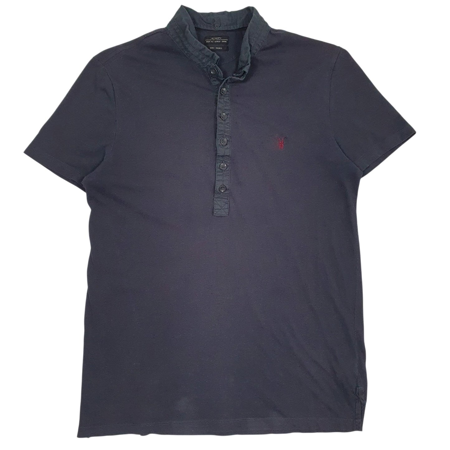 Mens Navy All Saints  Short Sleeve T Shirt