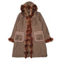 Womens Brown P&T Longline  Coat