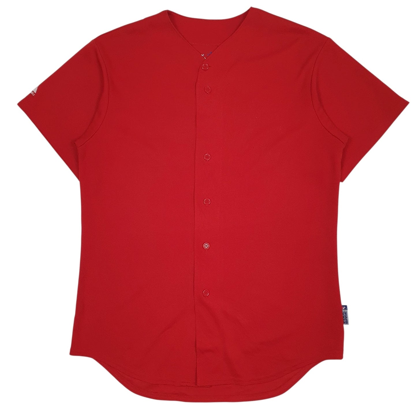 Mens Red Majestic Jersey Cool Base Short Sleeve T Shirt