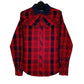 Mens Red G Star Raw Flannel Shacket Plaid Long Sleeve Shirt