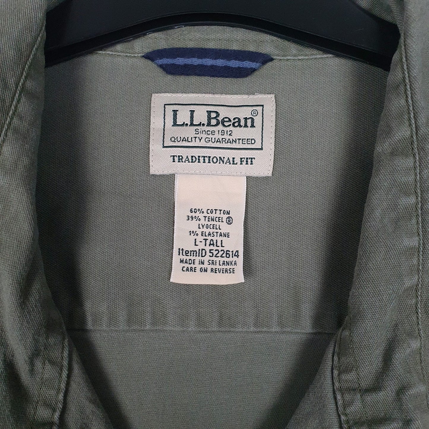 Mens Green L.L.Bean   Shirt