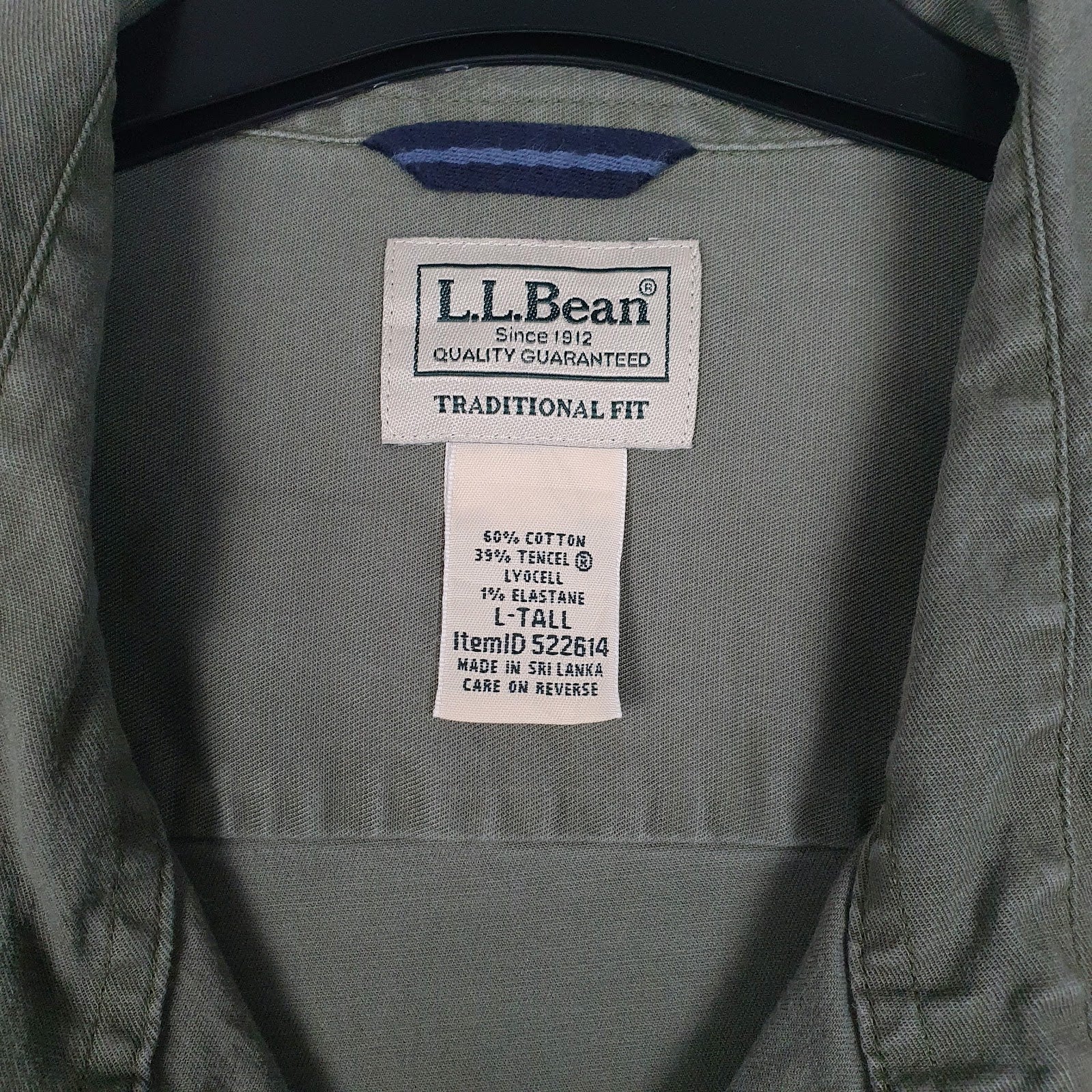 Mens Green L.L.Bean   Shirt