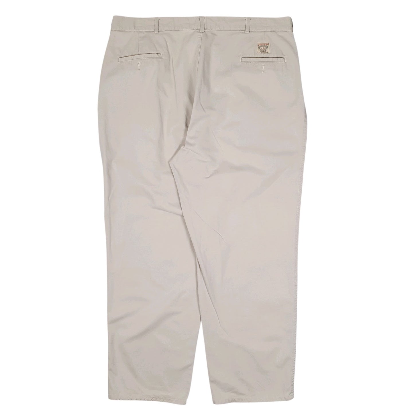 Mens Cream Polo Ralph Lauren Double Pleated Vintage 1990s  Trousers