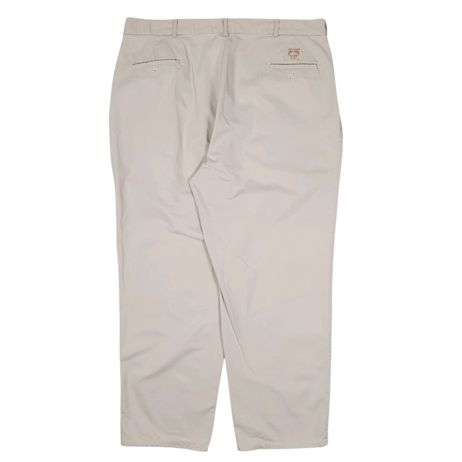 Mens Cream Polo Ralph Lauren Double Pleated Vintage 1990s  Trousers